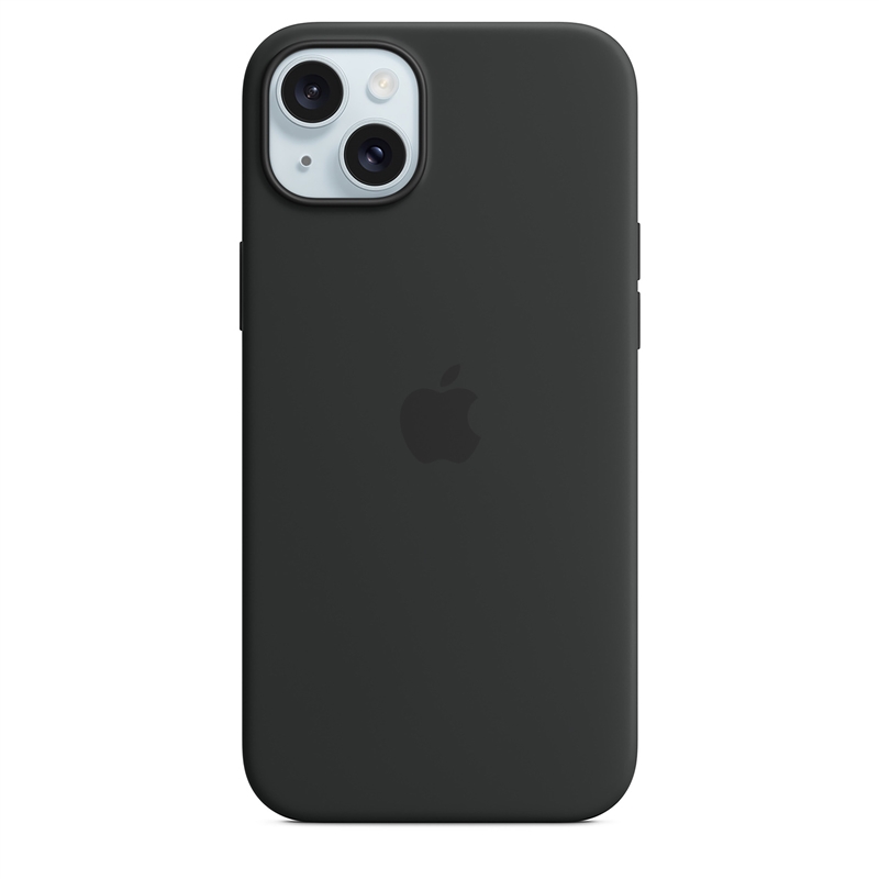Apple carcasa silicona compatible con Apple iPhone 15 Plus negra