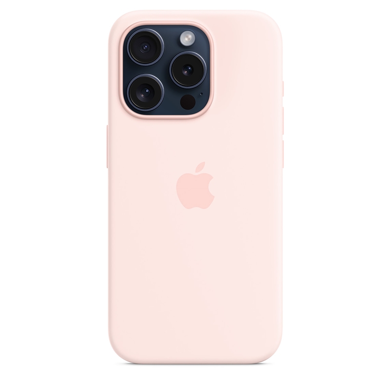 Apple carcasa silicona compatible con Apple iPhone 15 Pro light pink