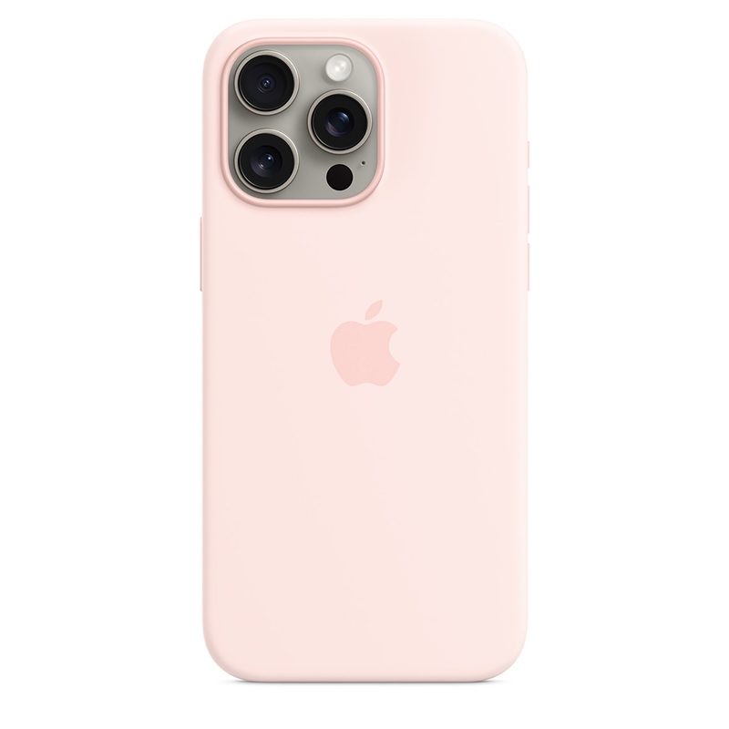 Apple carcasa silicona compatible con Apple iPhone 15 Pro Max light pink