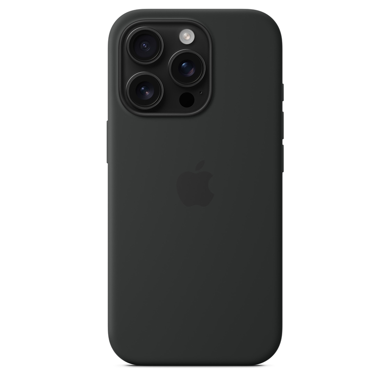 Apple carcasa silicona compatible con Apple iPhone 16 Pro negra