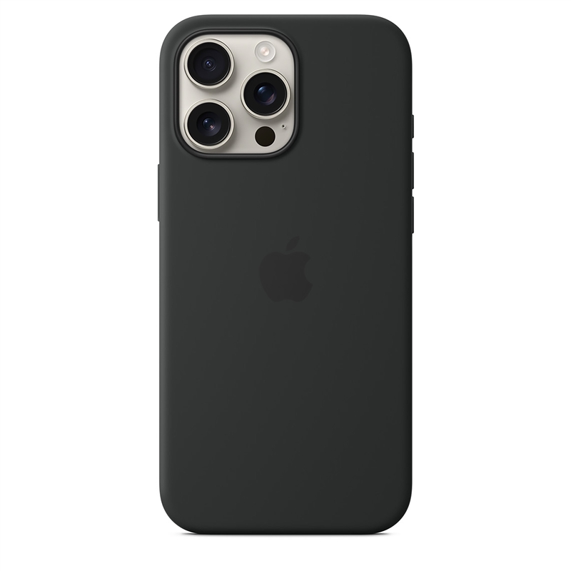 Apple carcasa silicona compatible con Apple iPhone 16 Pro Max negra