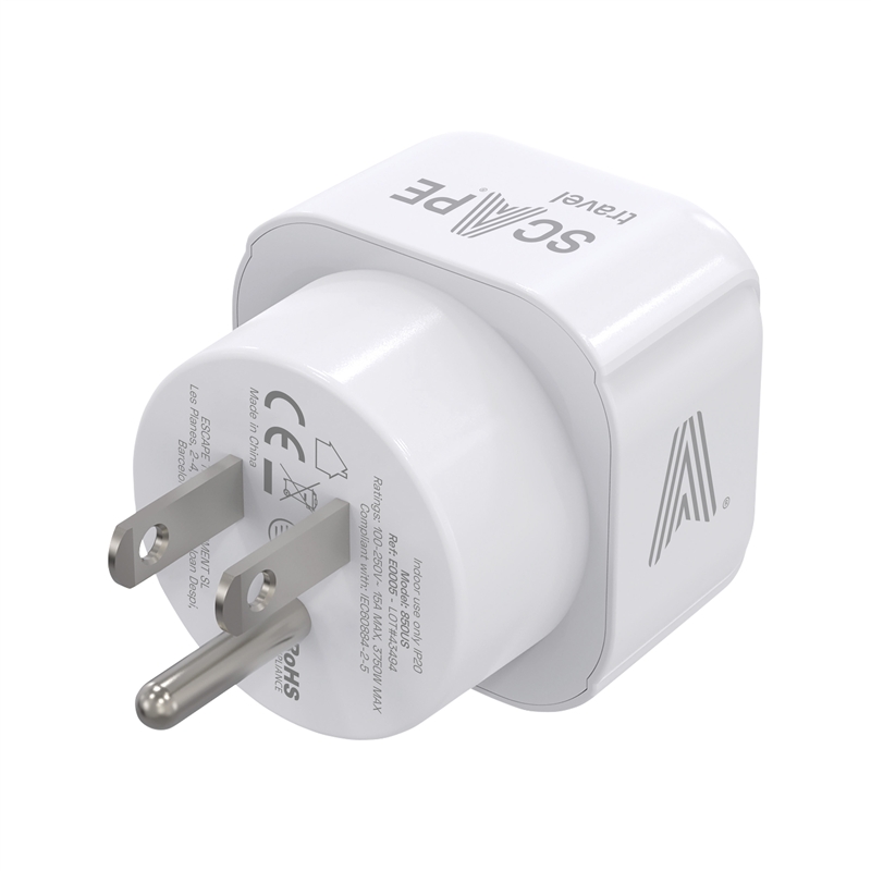 Scape Travel Enchufe Adaptador Schuko a US