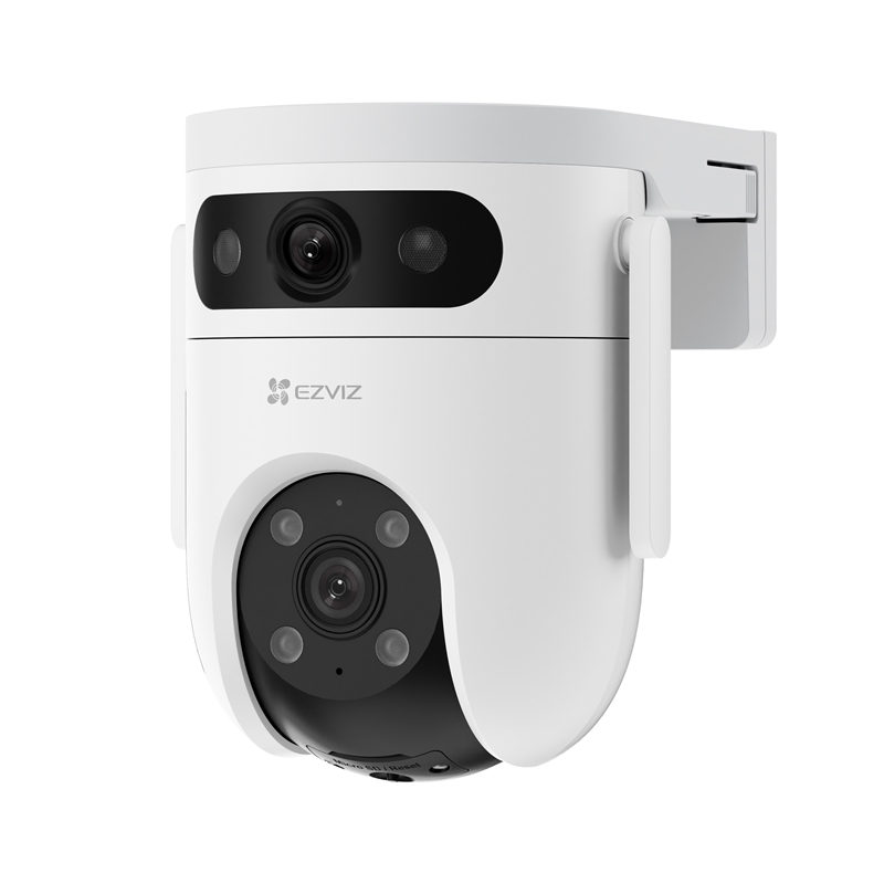 Ezviz cámara de vigilancia H9C, exterior,Lente dual 2K+2K visión nocturna color, 360, Wi-Fi, blanco