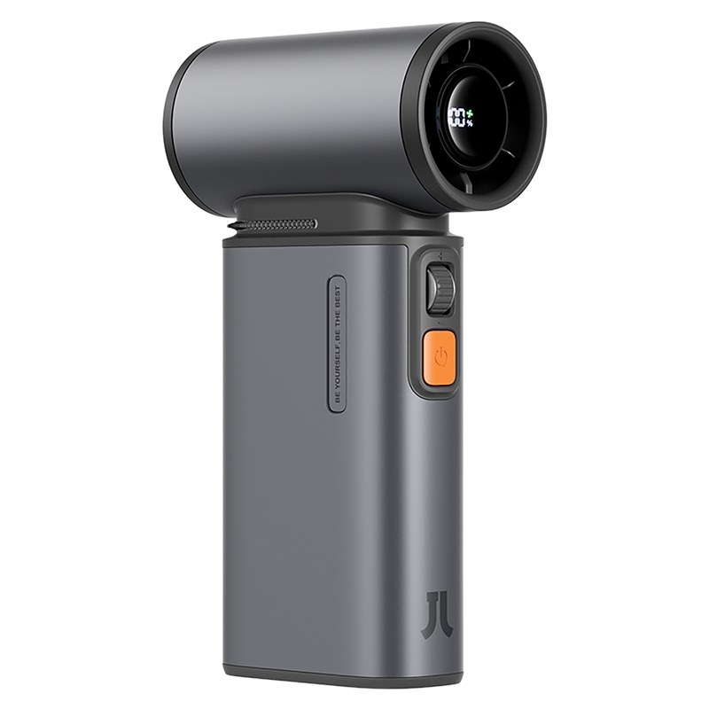 Jisulife ventilador portátil de mano Fan Ultra 9000mAh gris metalizado