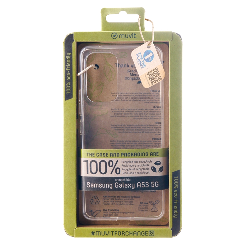 muvit for change funda compatible con Samsung Galaxy A53 5G transparente