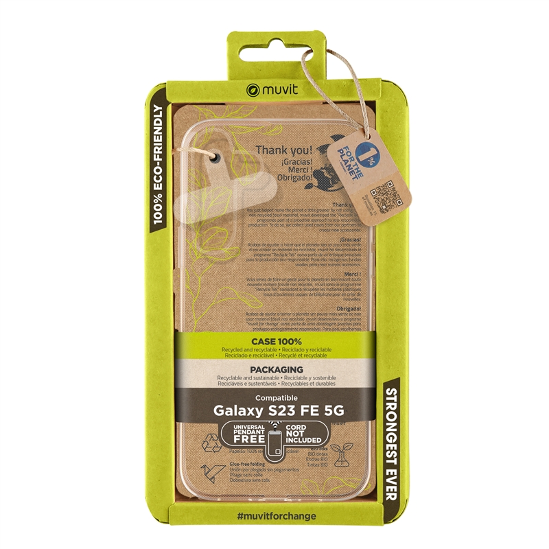 muvit for change funda compatible con Samsung Galaxy S23 FE 5G transparente