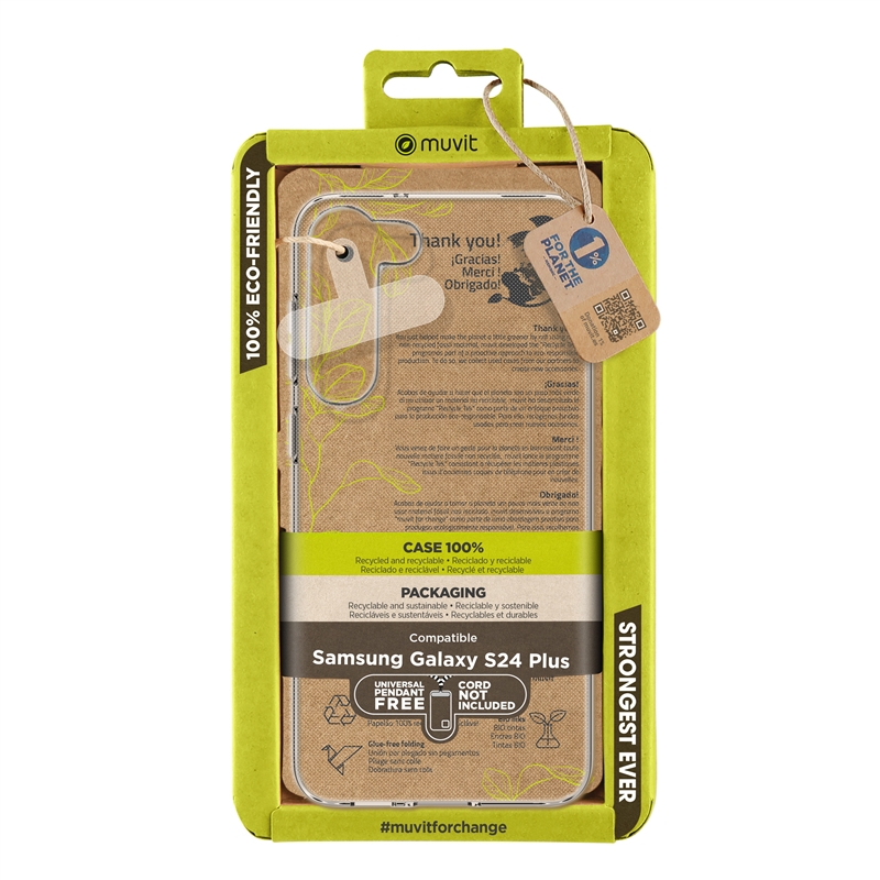 muvit for change funda compatible con Samsung Galaxy S24 Plus transparente