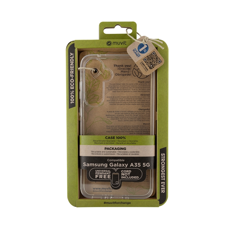 muvit for change funda compatible con Samsung Galaxy A35 5G transparente