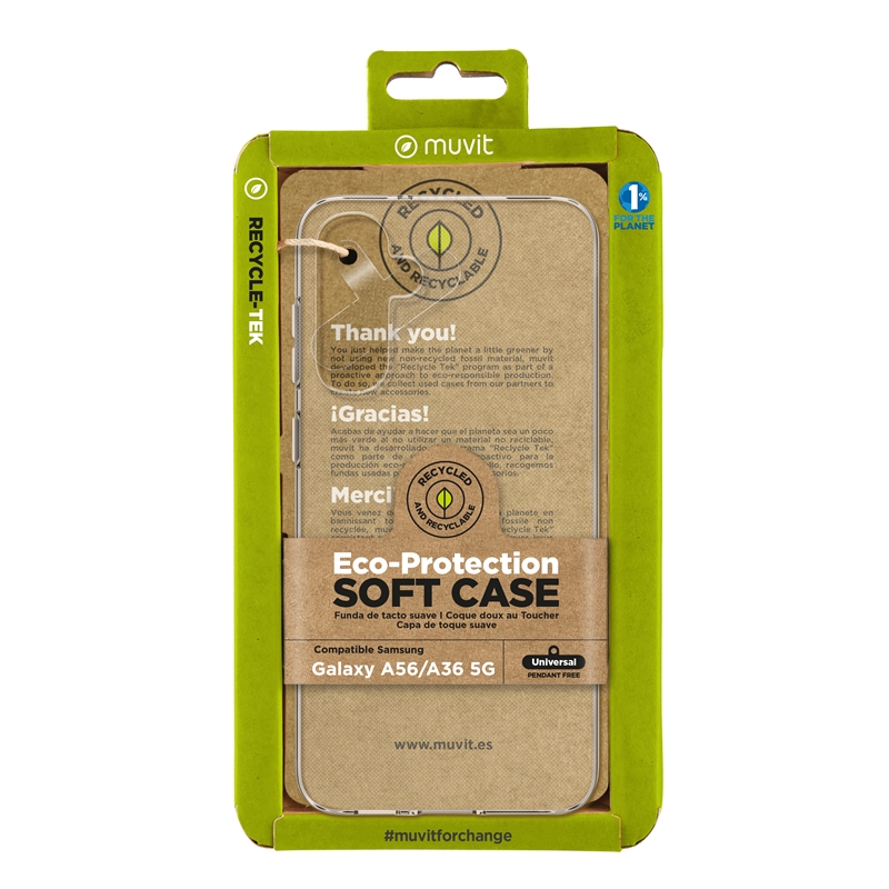 muvit for change funda compatible con Samsung Galaxy A56/A36 5G transparente