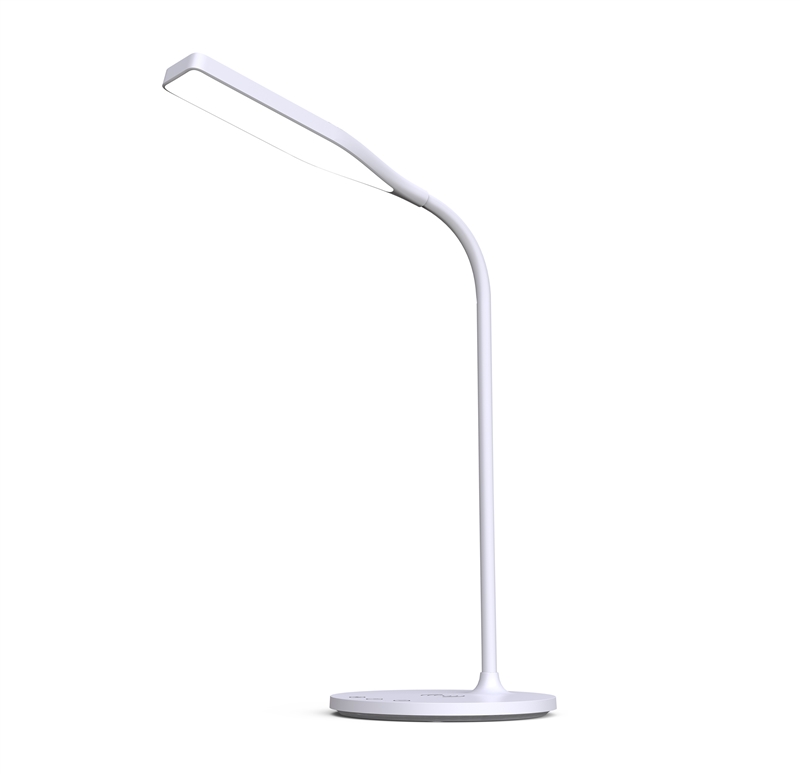 muvit iO Lámpara Sobremesa WiFi con base de carga inalámbrica y puerto USB Blancos