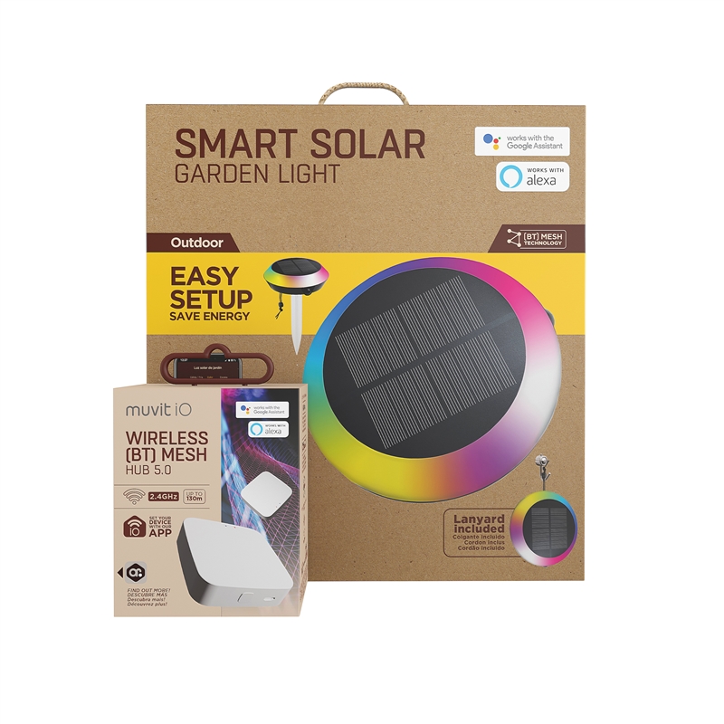 Pack Jardín: Luz solar + Hub Bluetooth Mesh