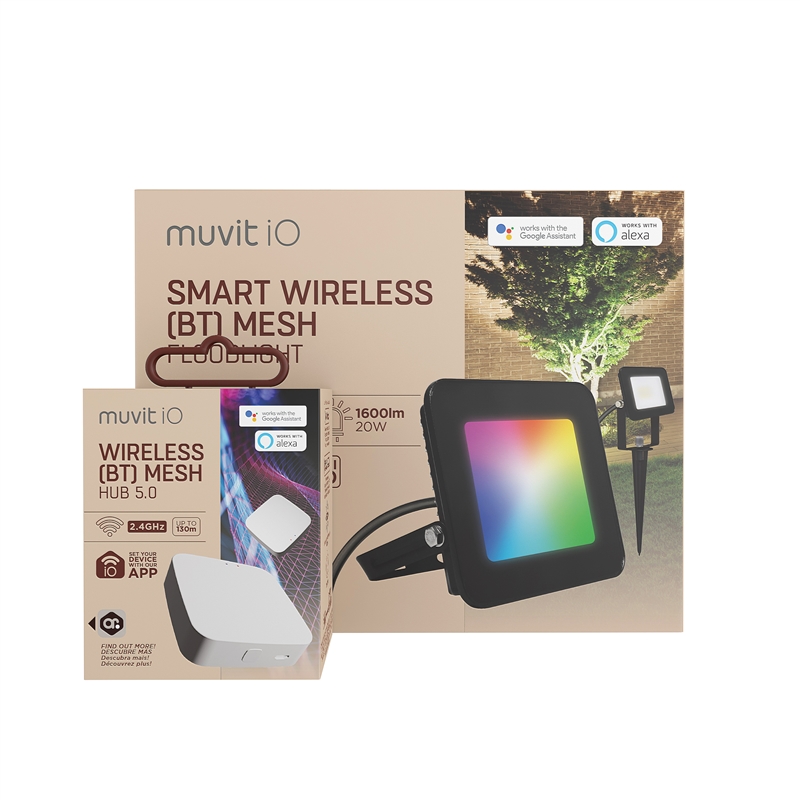 Pack Jardín: Foco Proyector + Hub BLuetooth Mesh