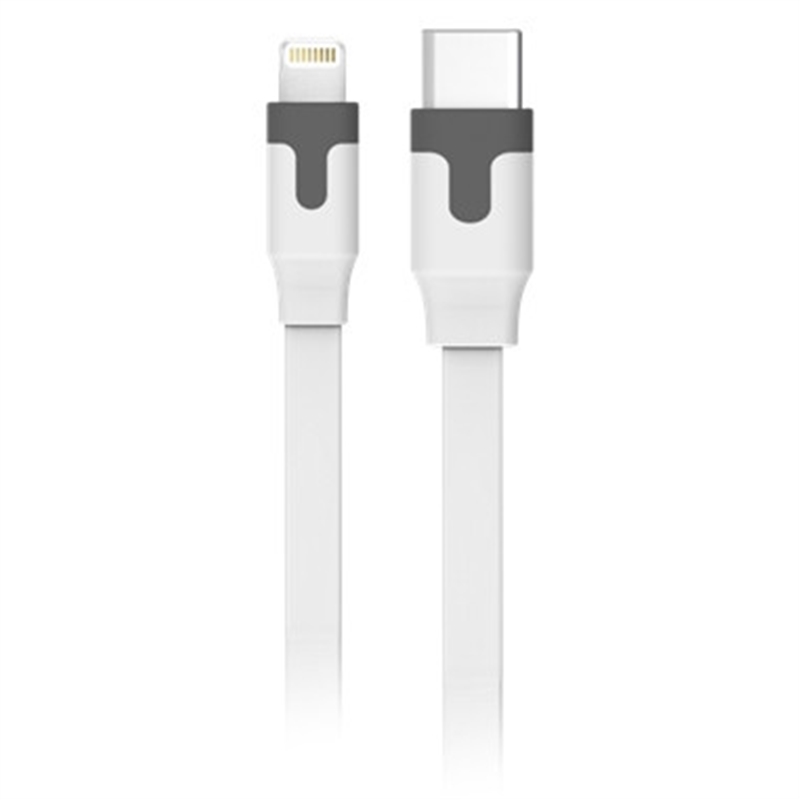 muvit cable Tipo C 2.0 a Lightning MFI 3A 0,2m blanco