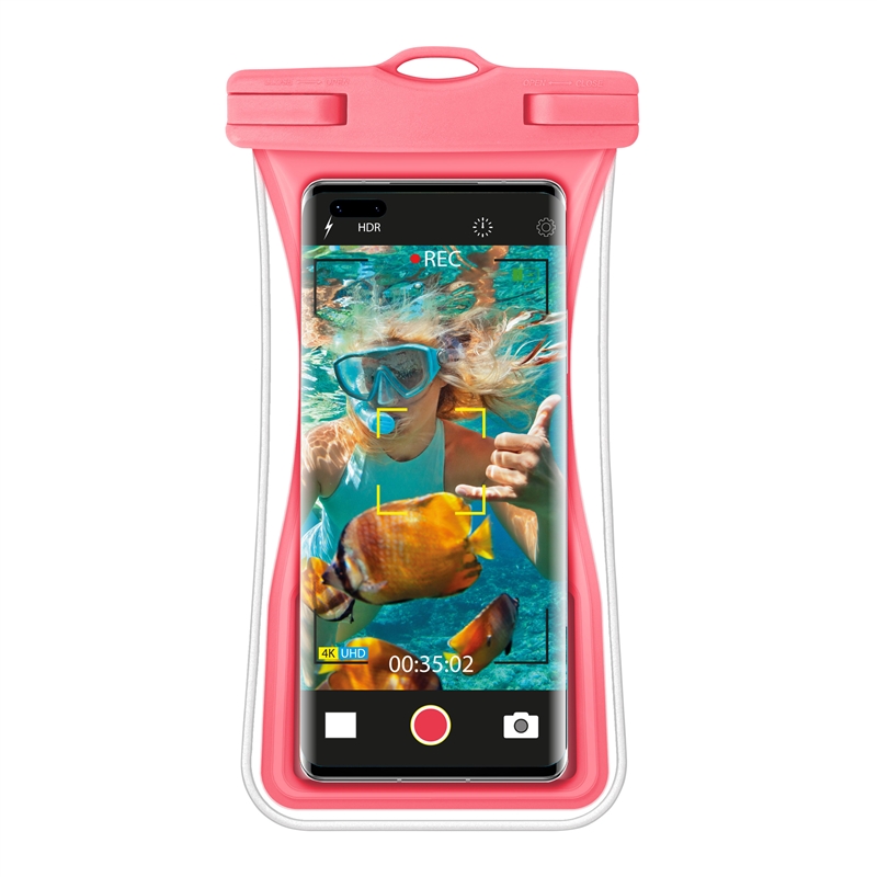 myway funda acuática universal Floating IPx8 hasta 7,2" rosa