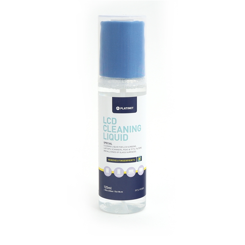 Platinet kit de limpieza antibacteriano líquido 125 ml + paño microfibra