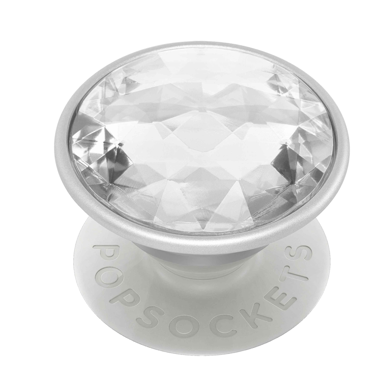 PopSockets soporte adhesivo Disco Crystal Silver