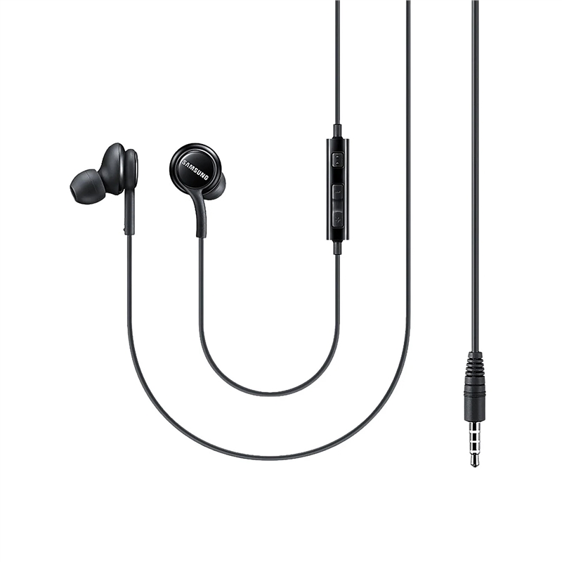 Samsung auricular estéreo 3,5 mm con micrófono + control volumen negro