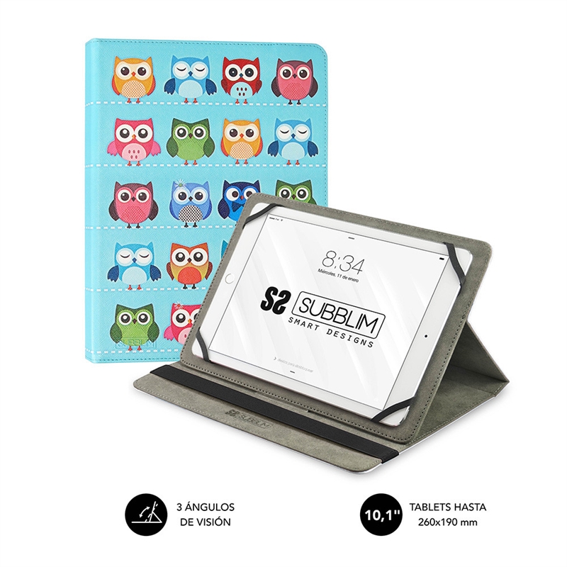 Subblim Trendy Owls funda tablet de 9,6" a 11"