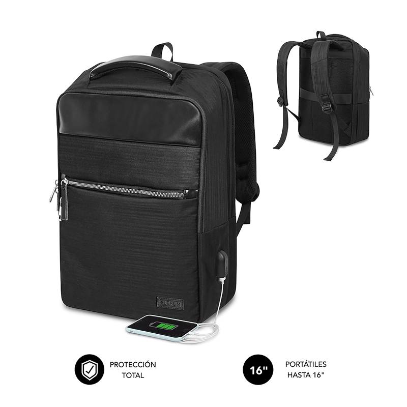 Subblim mochila de negocios business V2 AP backpack 16" negra