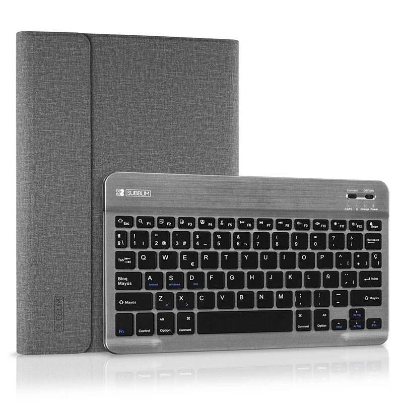 Subblim Keytab Pro Bluetooth funda tablet con teclado de 9,6" a 11" gris