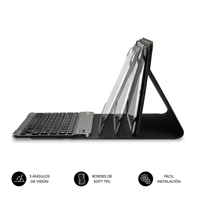 Subblim Keytab Pro Bluetooth funda tablet con teclado de 9,6" a 10,1" negra