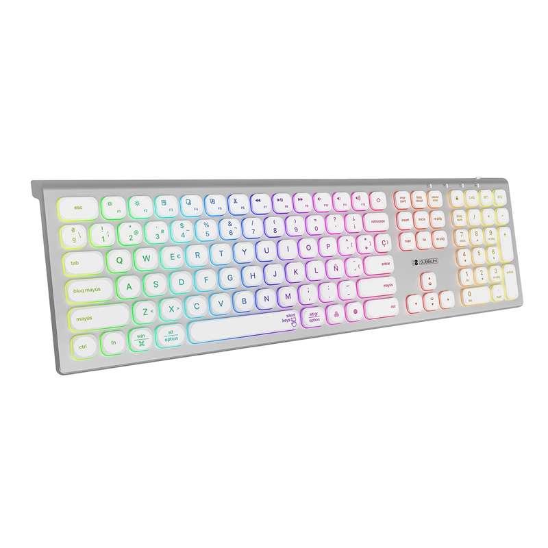 Subblim teclado Bluetooth/2.4G Master iluminado Ext P/B