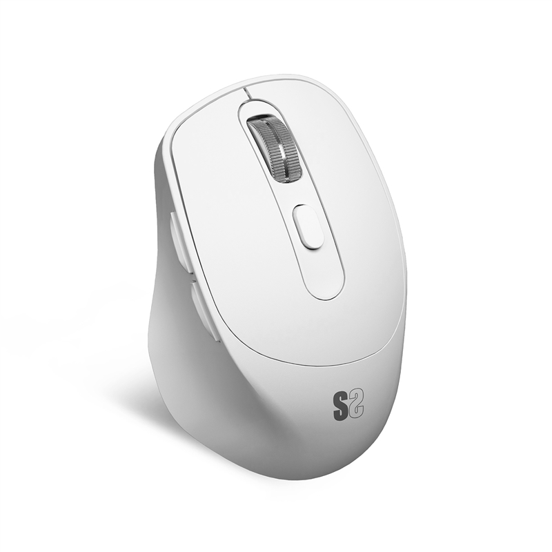 Subblim Confort Ergo Dual Battery ratón inalámbrico con batería recargable blanco