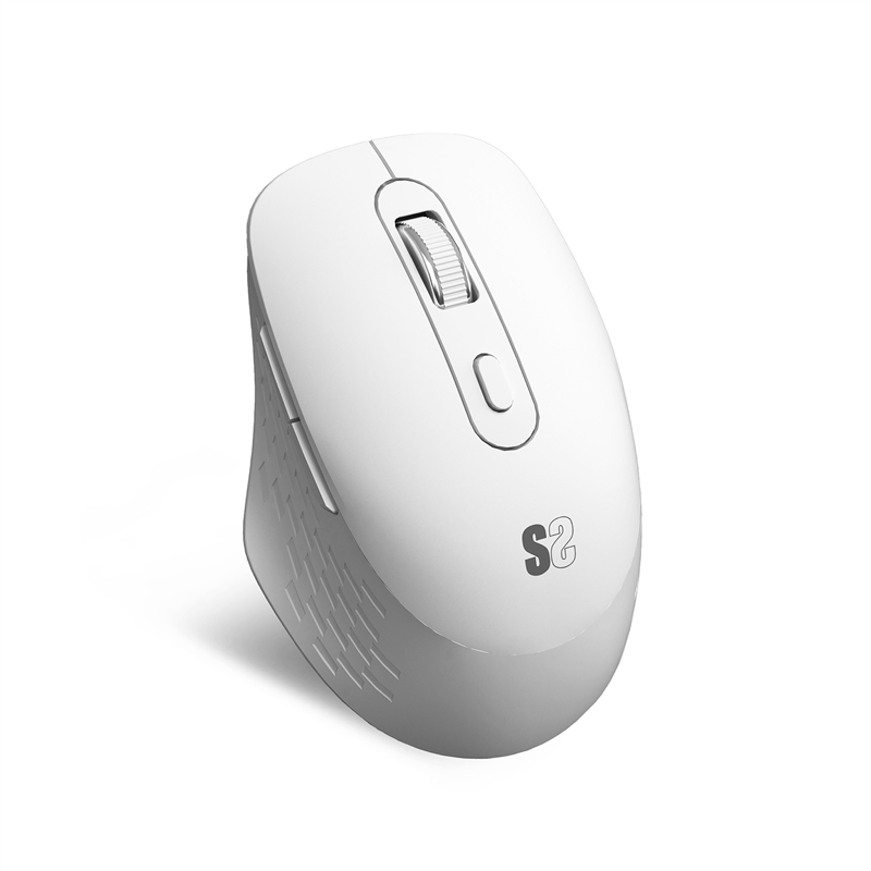 Subblim Curve Ergo Dual Battery ratón inalámbrico con bate  ría blanco