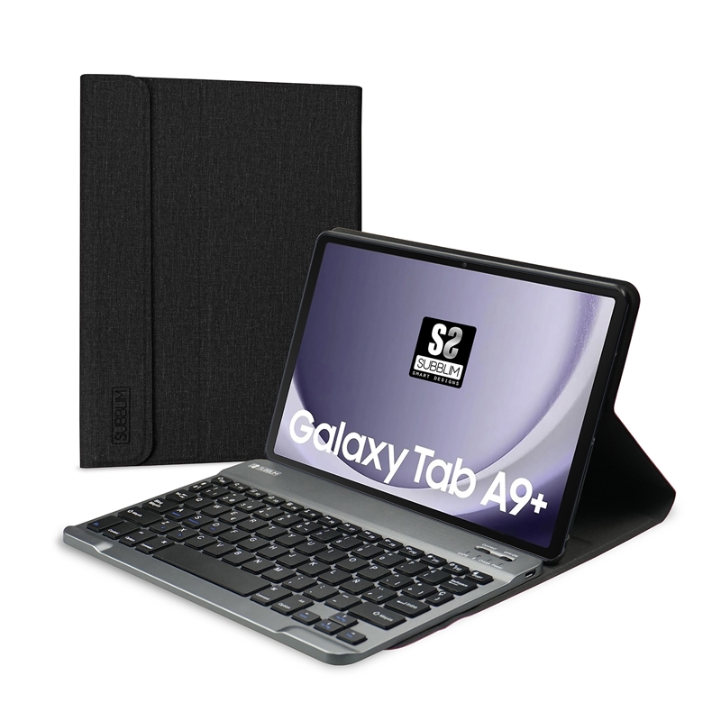 Subblim Keytab Pro bluetooth funda tablet con teclado compatible con Samsung Galaxy Tab A9+ 11" negra