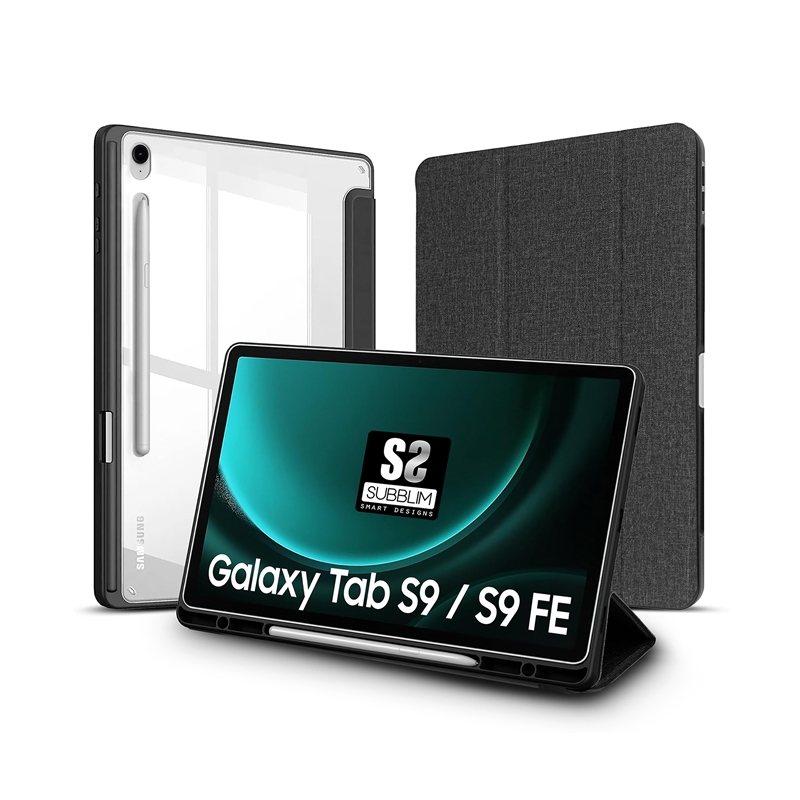 Subblim Clear Shock Case compatible con Samsung Tab S9 11"/S9 FE 10,9" negra