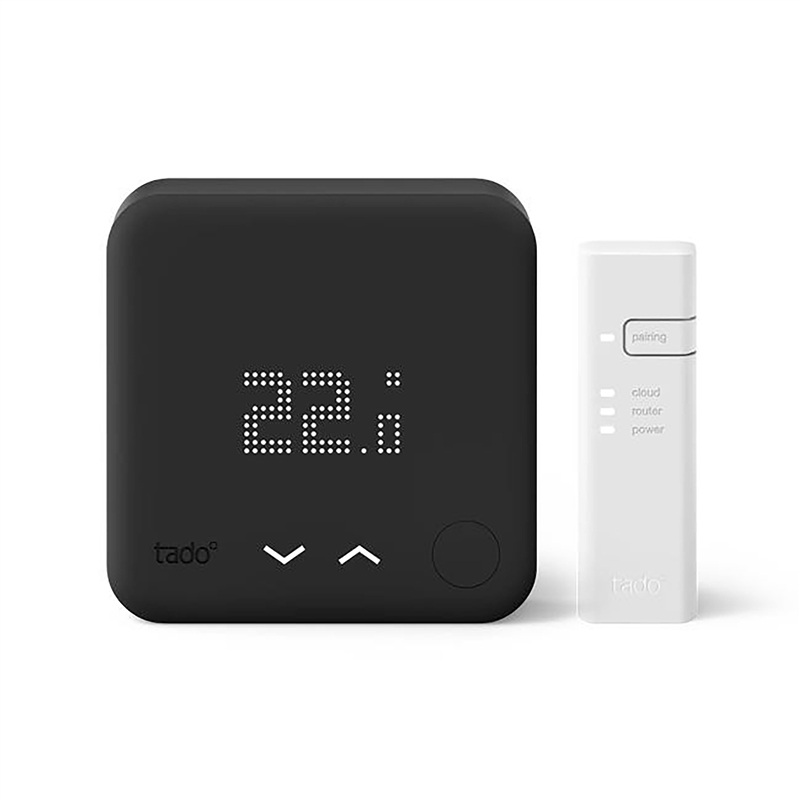 Tado kit inicio termostato inteligente y bridge para internet V3+ negro