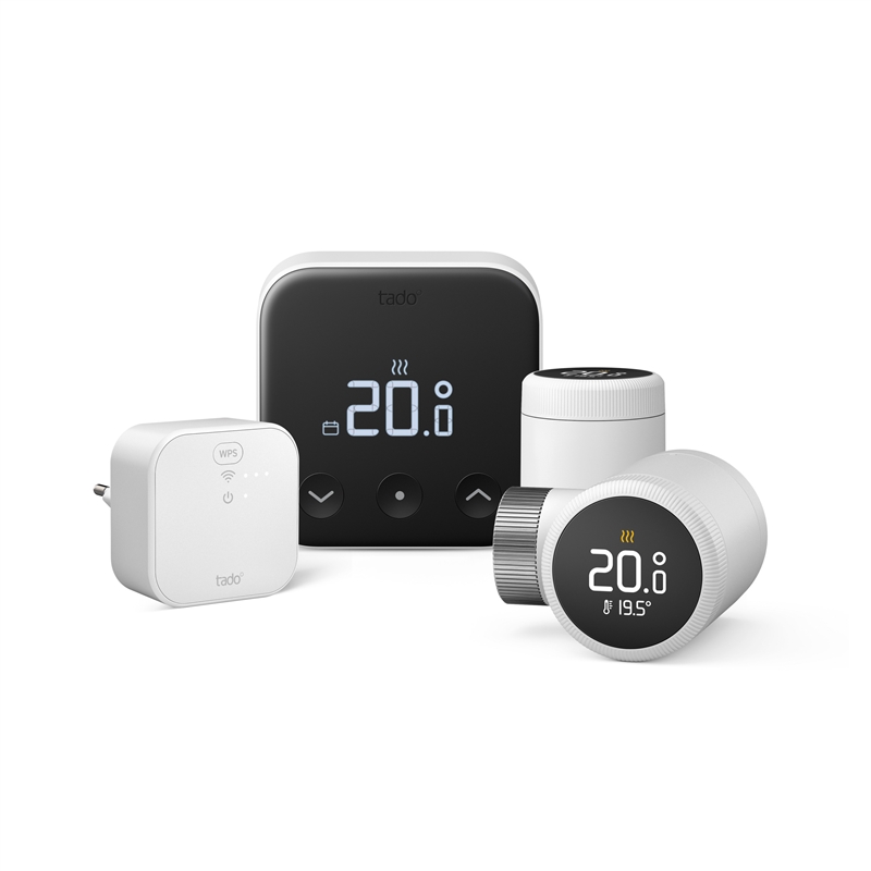 Tado termostato inteligente cableado Multiroom X + 2 cabezales termostáticos X